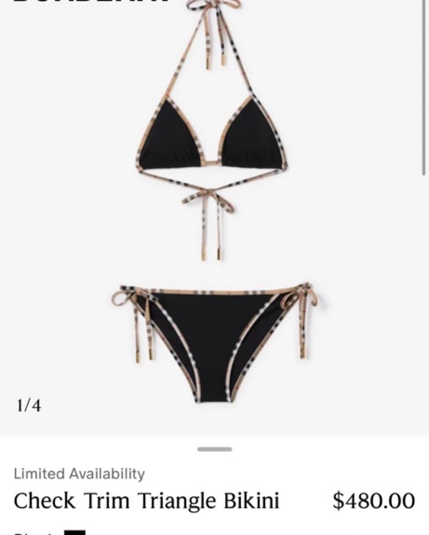 Burberry Trim Triangle Bikini - Image 2