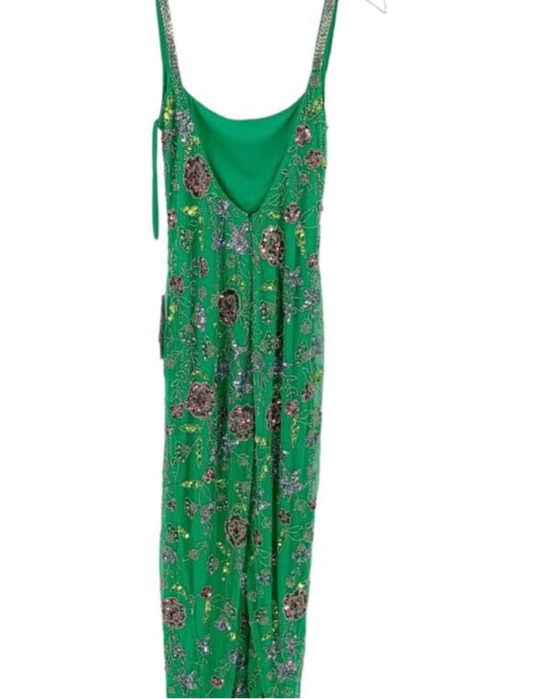 Mac Duggal 10808 Beaded Gown- Green - Image 4