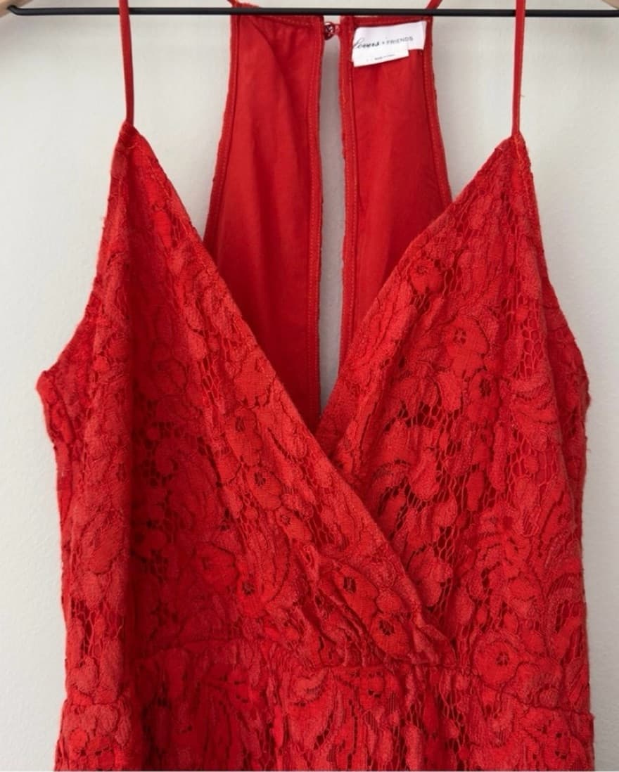 Lovers + Friends Lace V-neck Romper  - Image 4