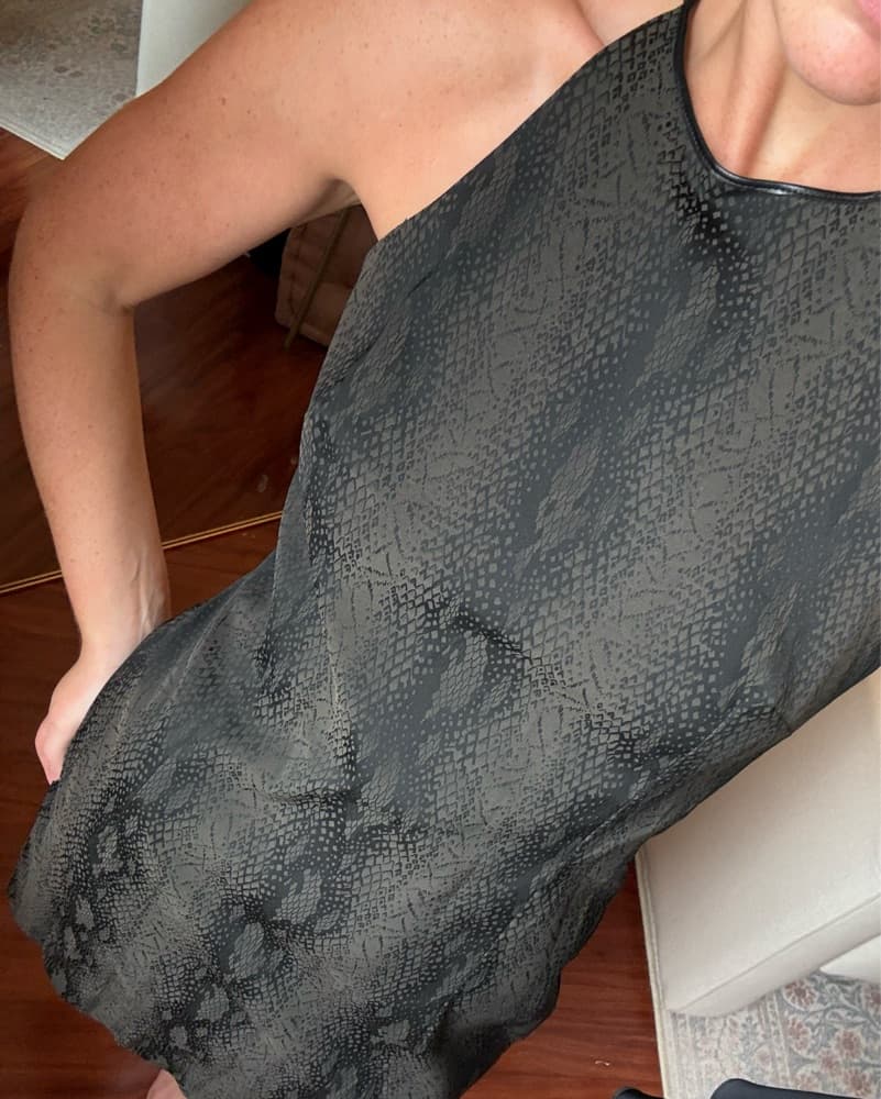 Vintage Snakeskin Print Mini Dress - Image 6