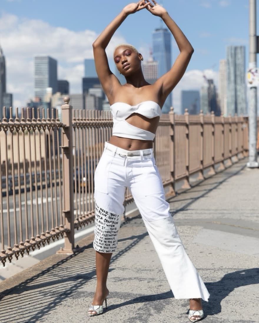 Asymmetrical Formula S7 Denim Pants - Image 1