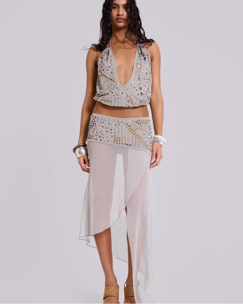 Jaded London Studded Halter Skirt Set - Image 6
