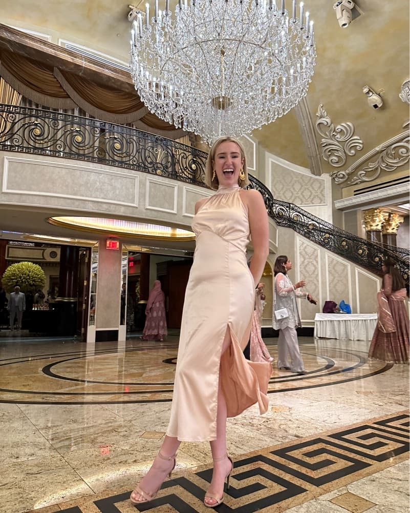 Champagne Silk Dress - Image 1