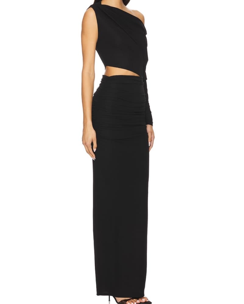 Sleek & Sophisticated One-Shoulder Gown - Image 2
