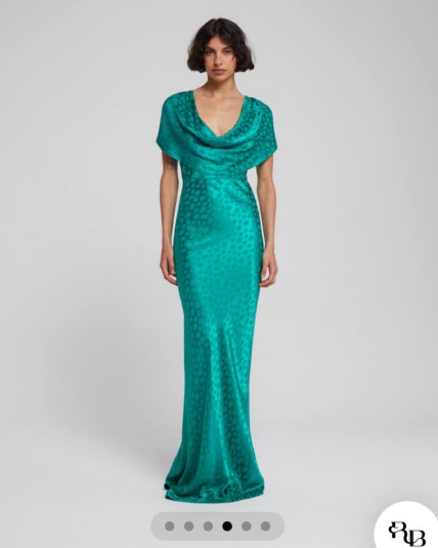 Rat and Boa Odessa Dress In Green - Image 1