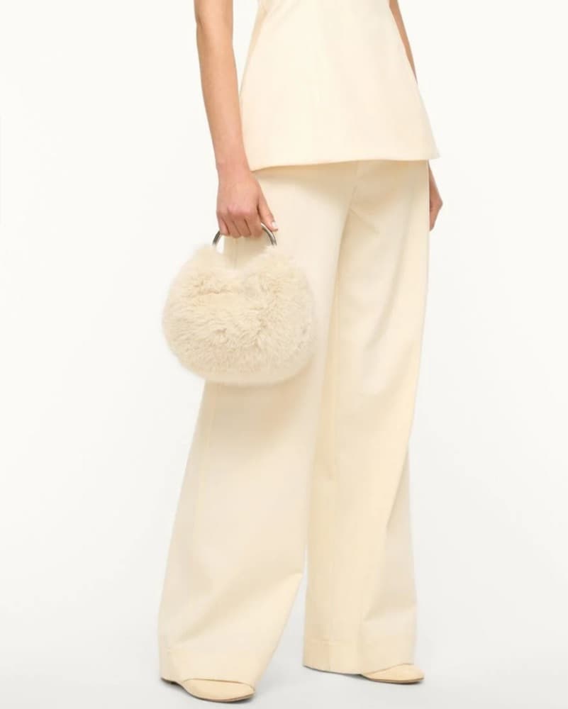 Staud Fur Bag In Cream - Image 2