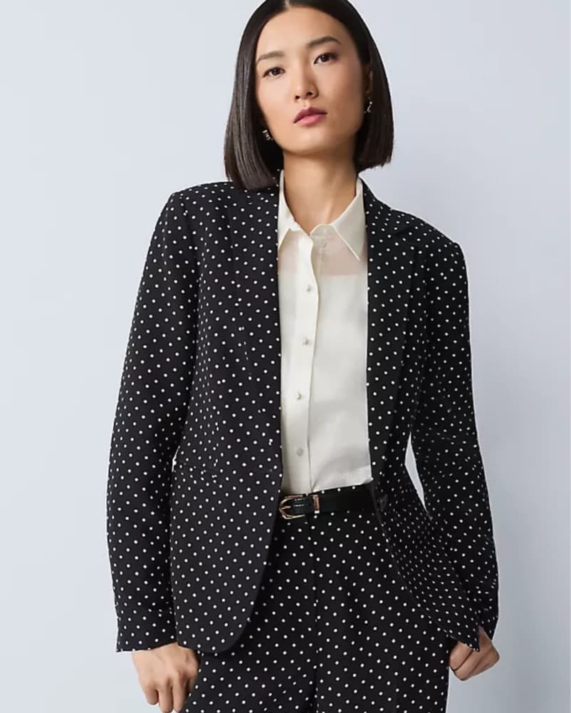 Black & White Polka Dot Blazer - Image 2
