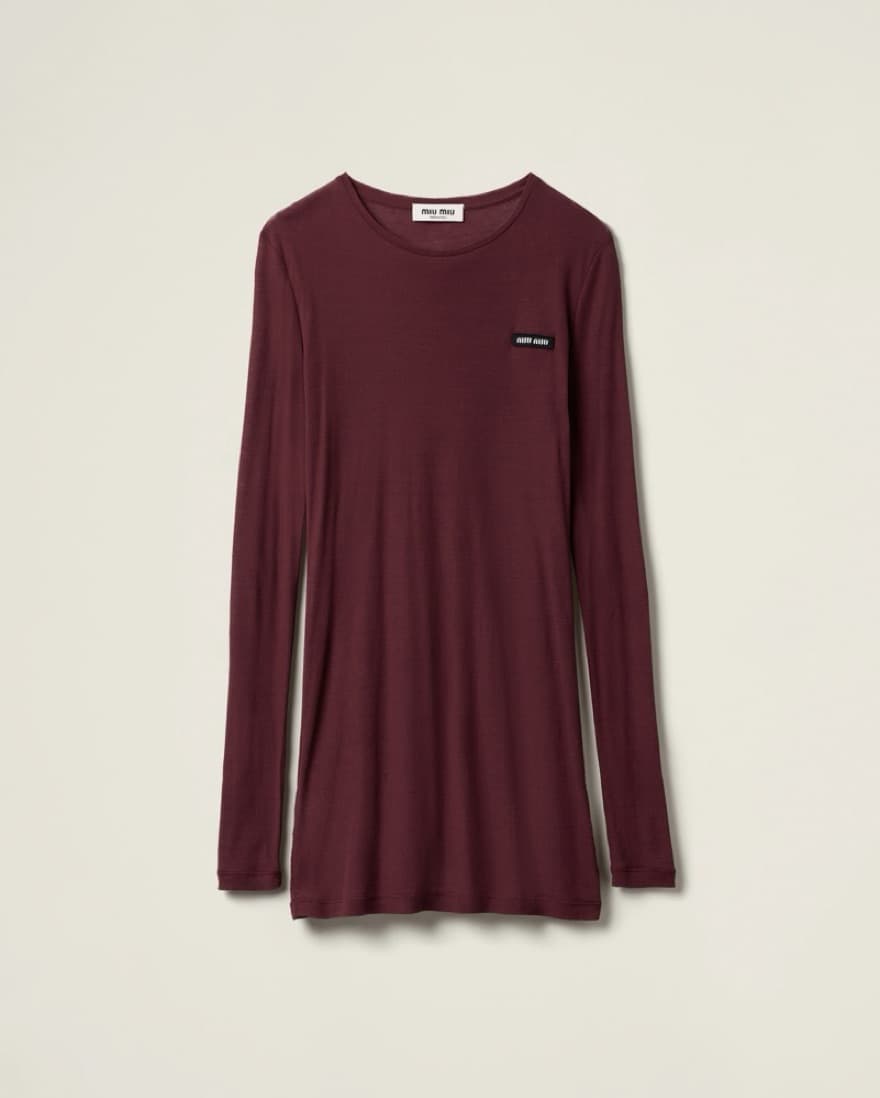 miu miu red burgundy top - Image 1