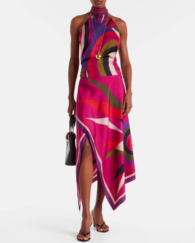 PUCCI Iride Print Silk Scarf Halter Top - Image 1