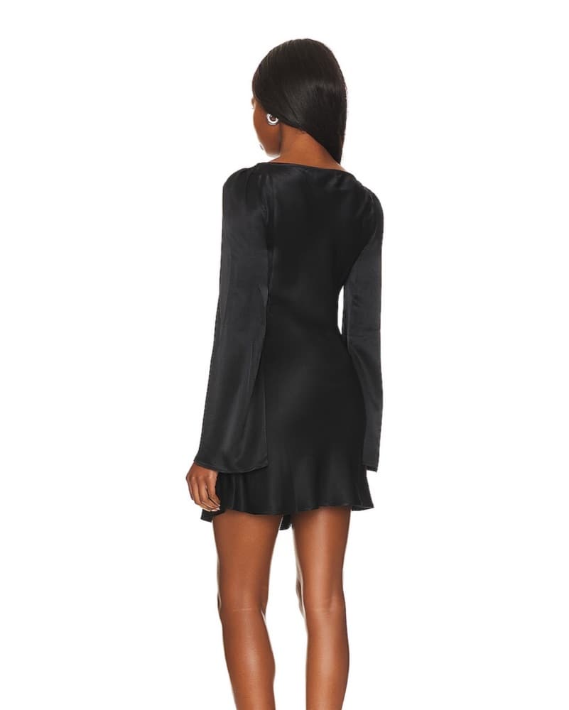 Black Silk Long Sleeve Mini - Image 3