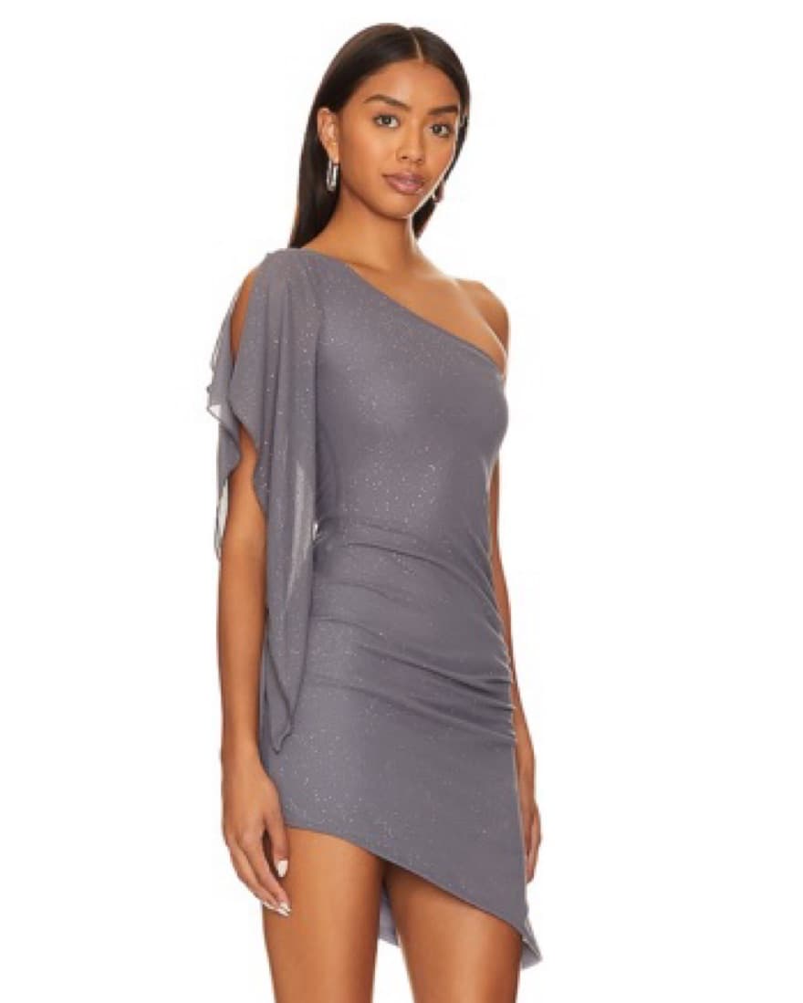 Superdown Metallic Silver Mini Dress - Image 2