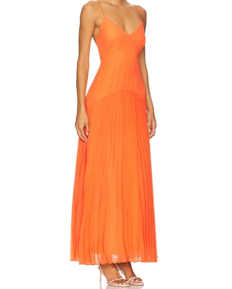 Orange Wedding Guest Dress - Image 5