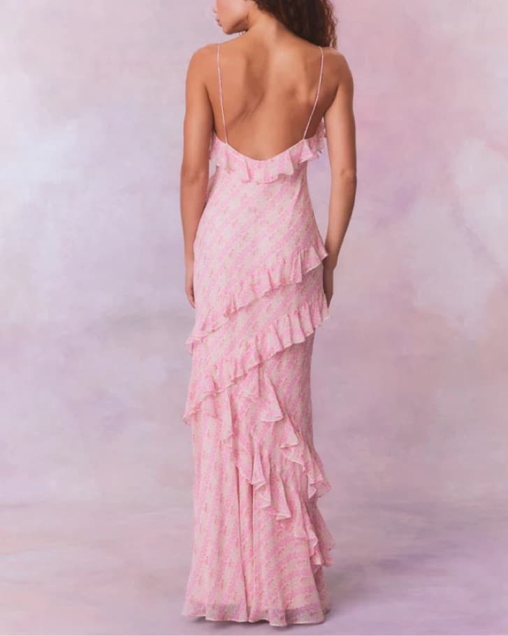 LoveShackFancy Floral Ruffle Maxi Dress - Image 2