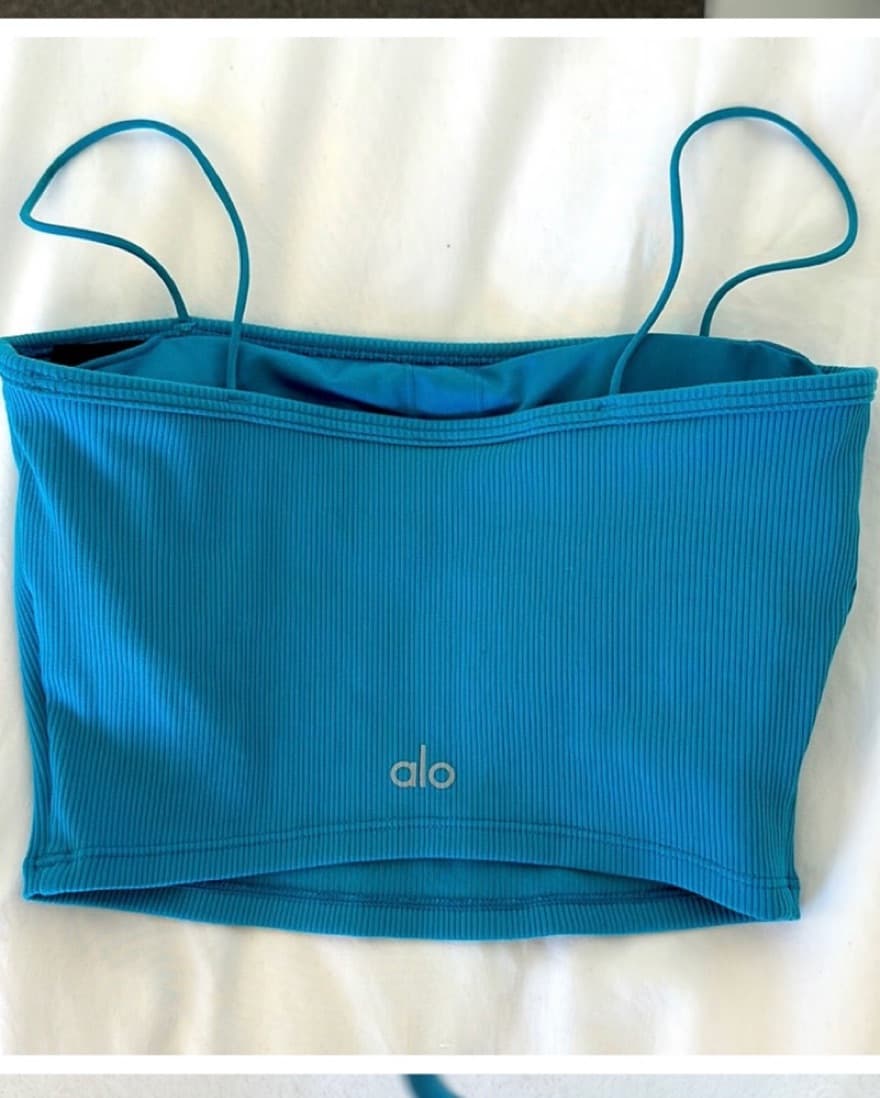 Alo Ribbed Bra Top - Image 1