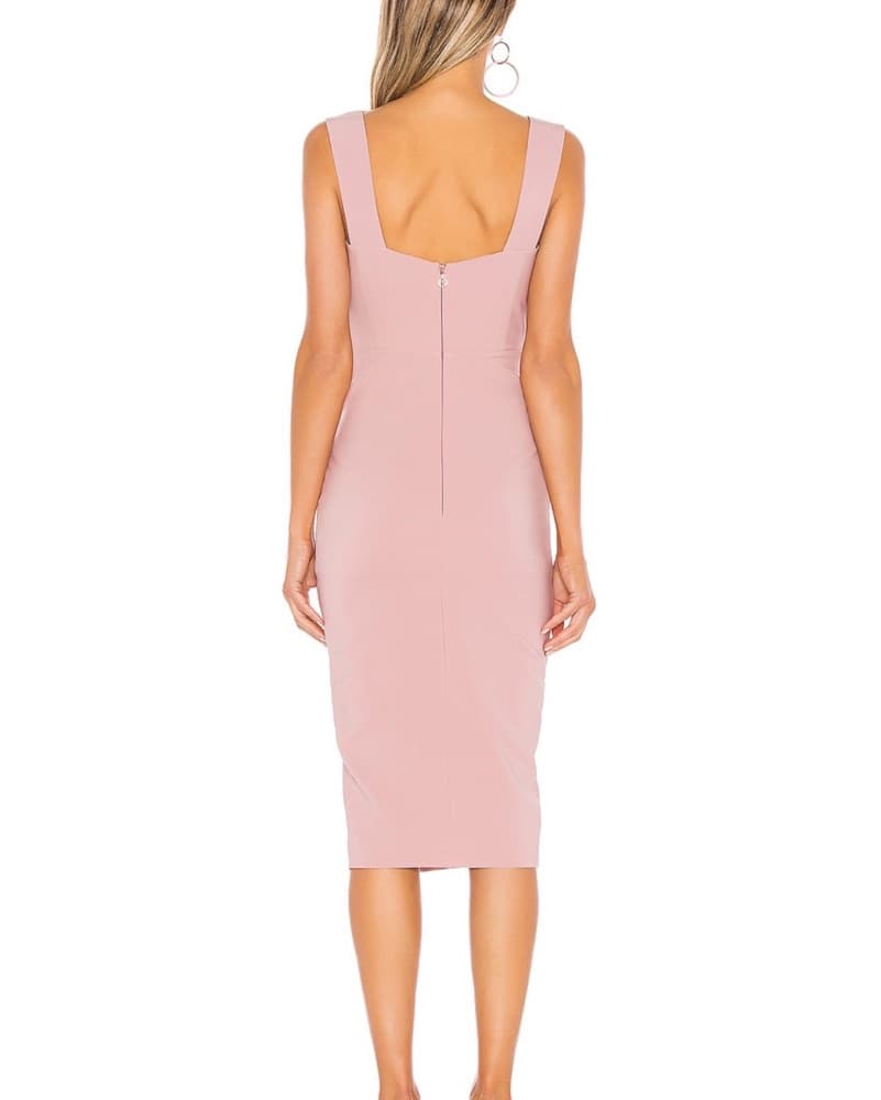 Divine Midi Dress In Dusty Pink - Image 3