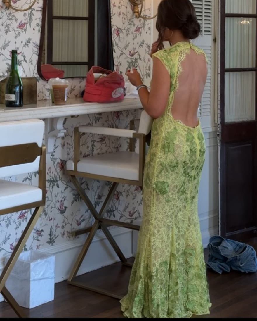 ASOS Yellow And Green Lace Dress - Image 3