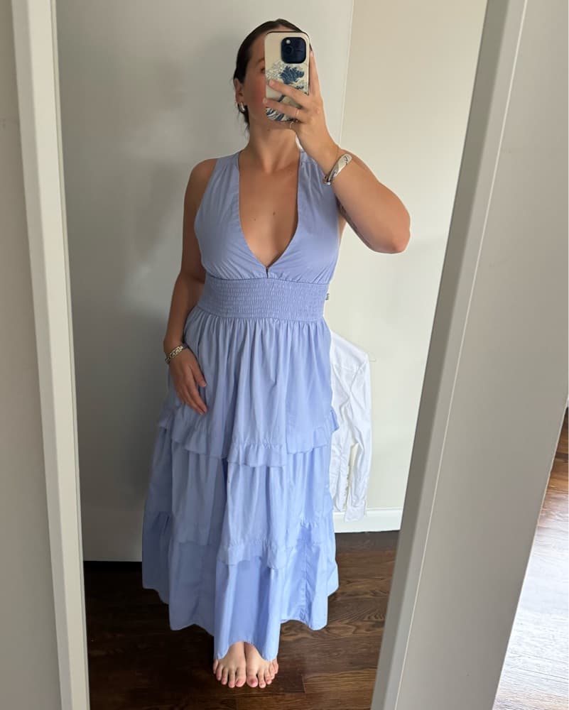 Abercrombie smocked waist Maxi Dress   - Image 2