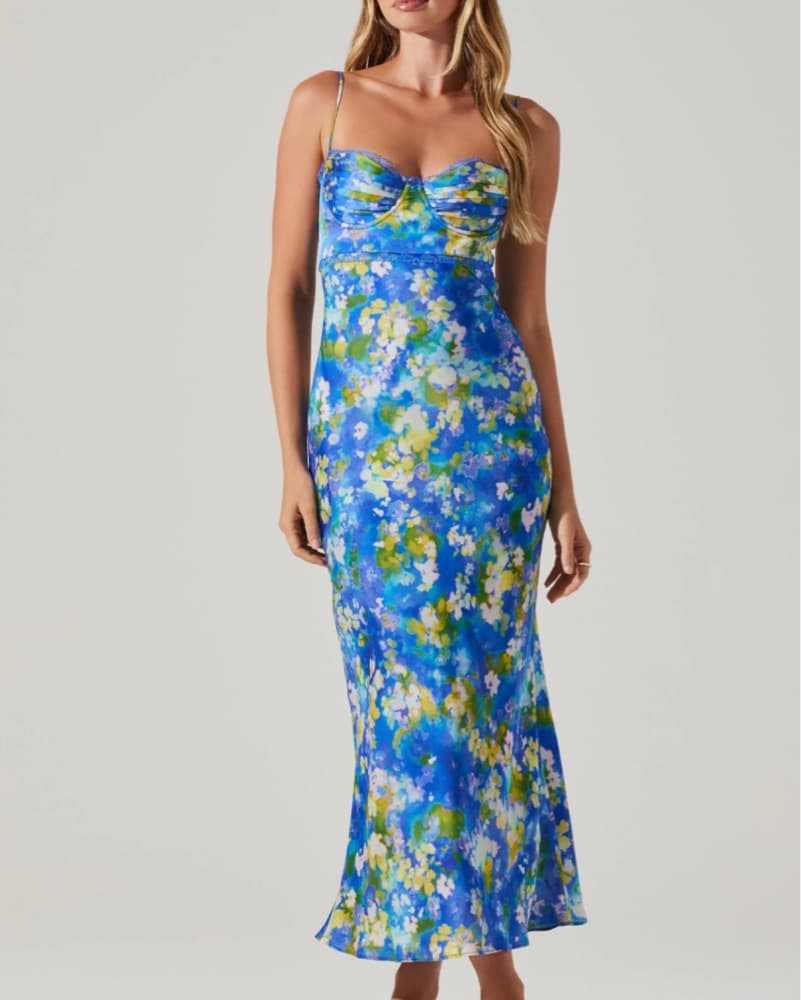 Vibrant Florianne Floral Stain Dress - Image 5