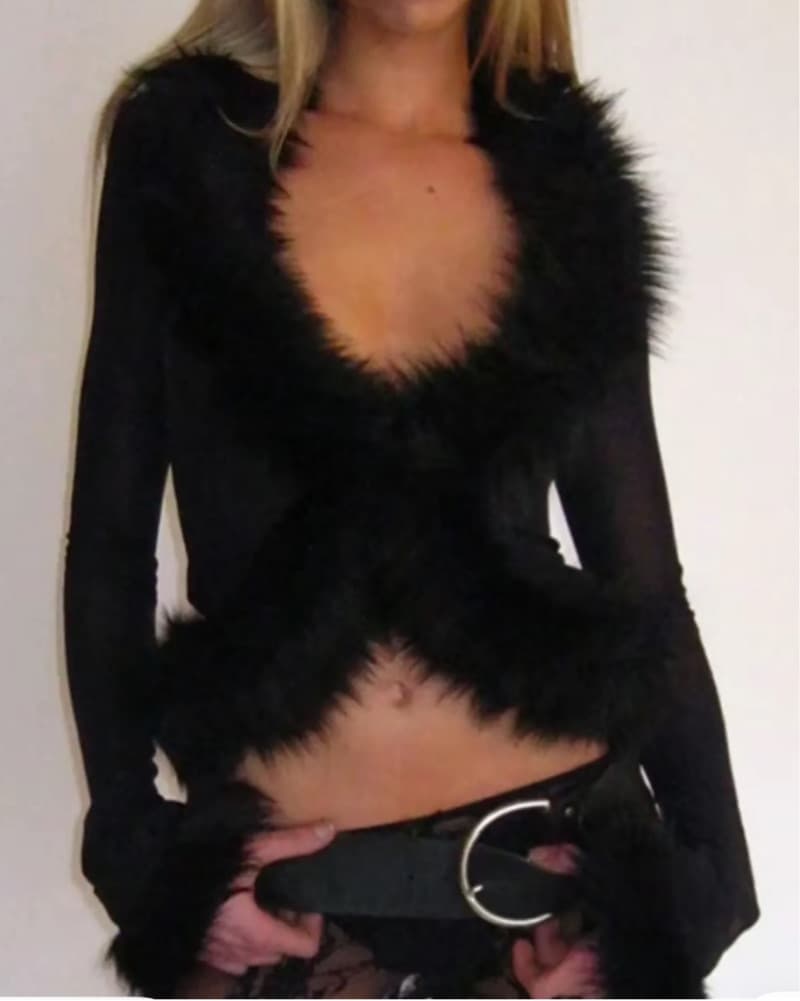 long sleeve black top - Image 3