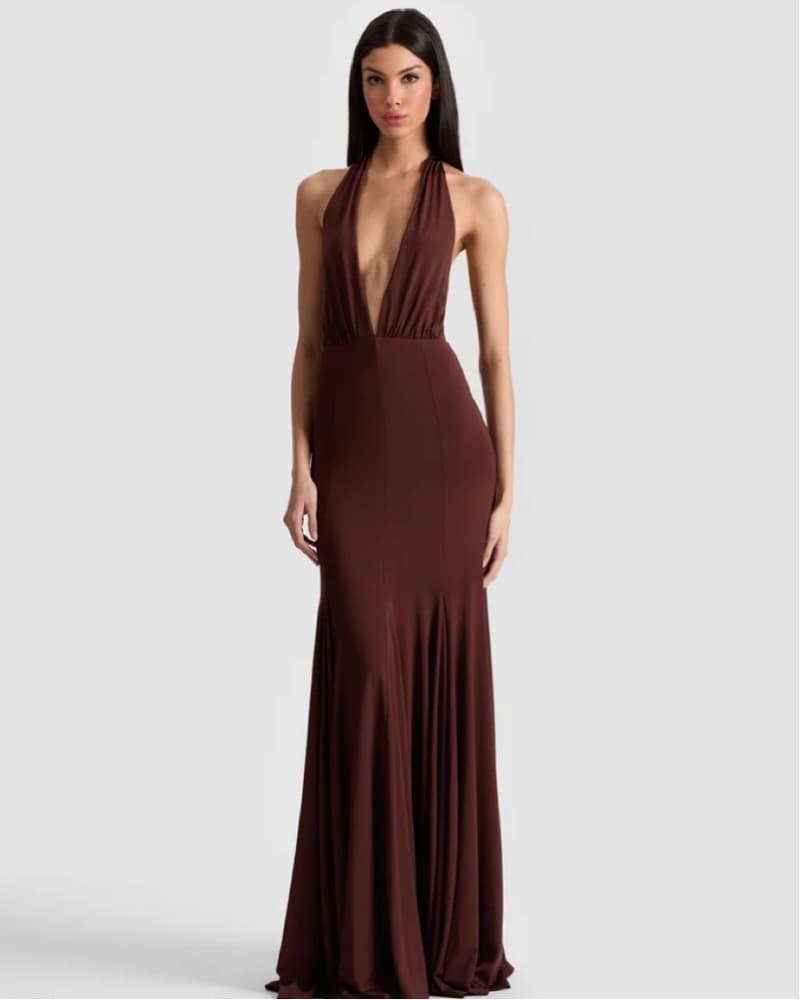 alice + olivia brown gown  - Image 1