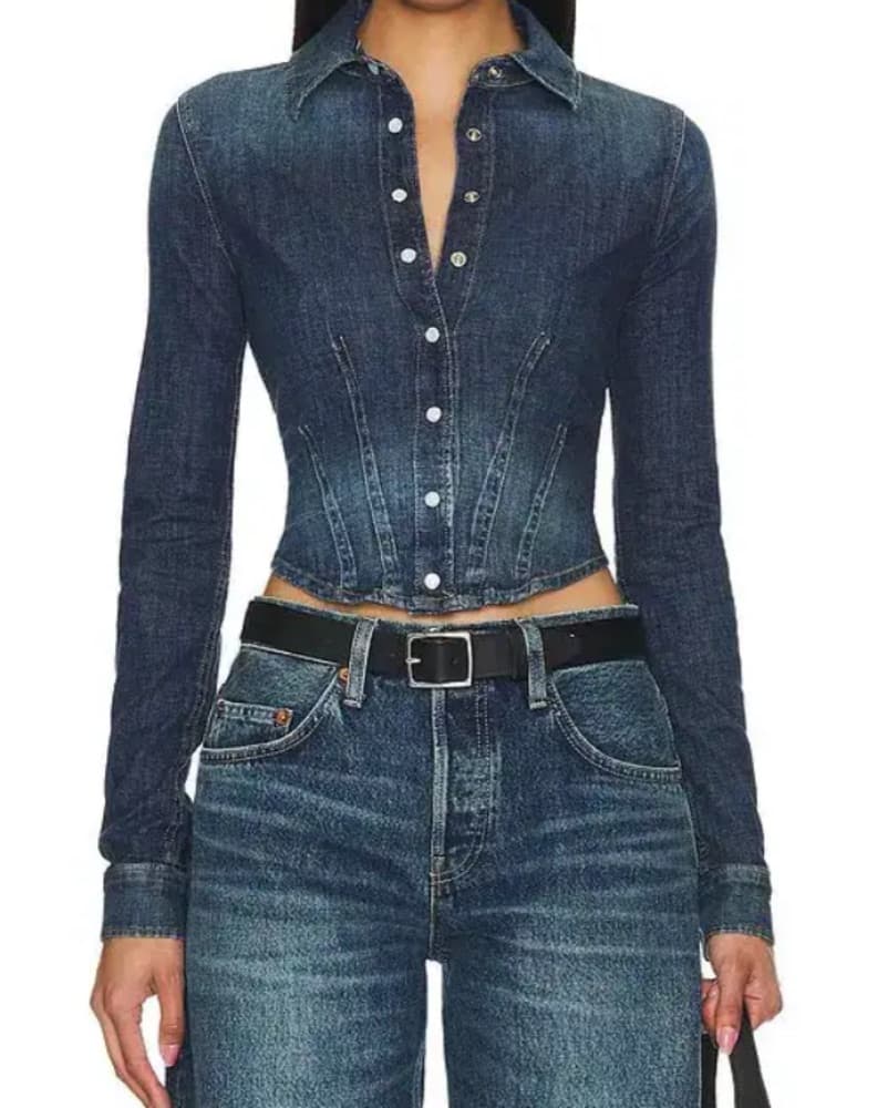 RE/DONE X Pam Anderson Denim Shirt  - Image 2