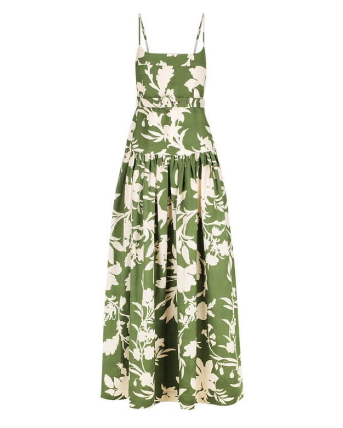 Shona Joy Green/Ivory Renee Maxi Dress - Image 4