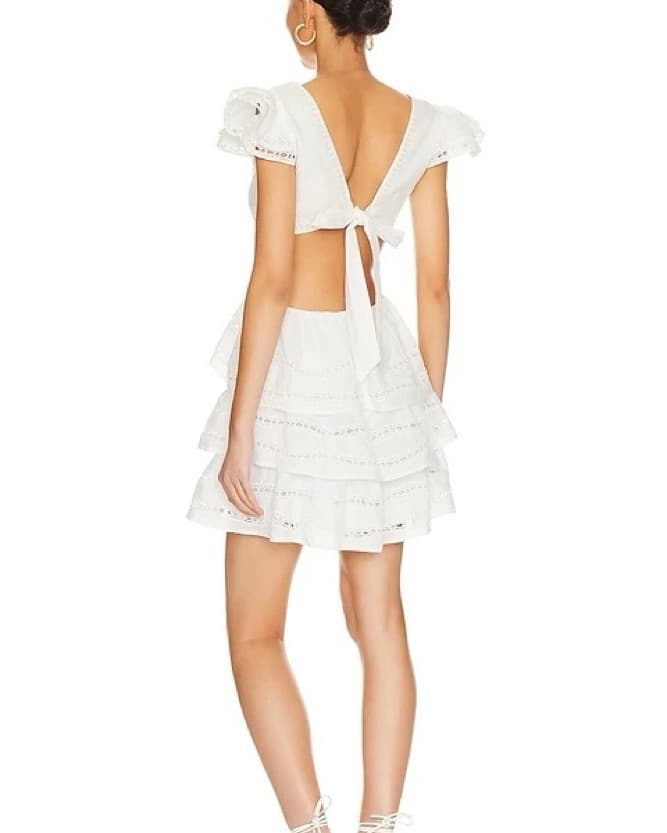 Tularosa Anderson Mini Dress in White - Image 3