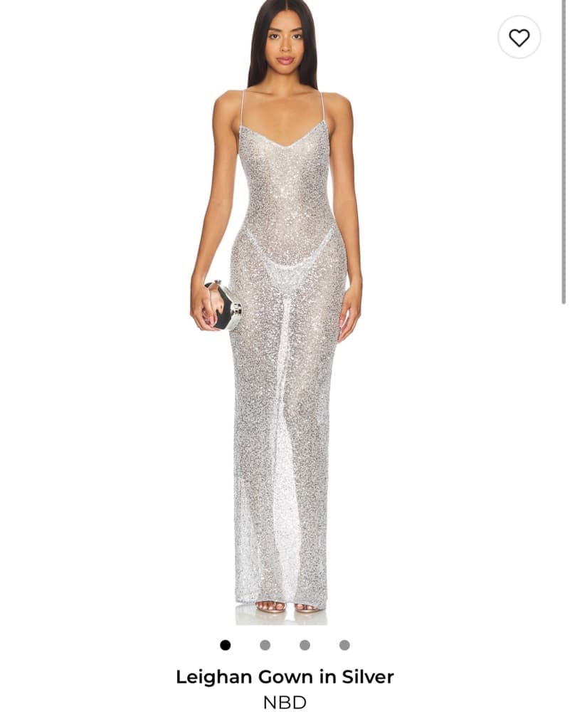Leighan Gown In Silver - Image 1