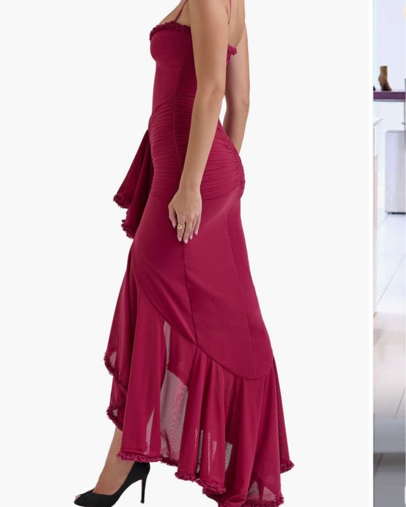 House Of Cb Gabbi Ruffle High Low Dress  - Image 5