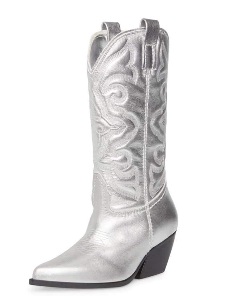 Fun Silver Cowgirl Boot - Image 1