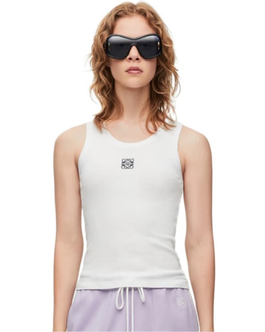 Loewe White Anagram Tank Top - Image 2