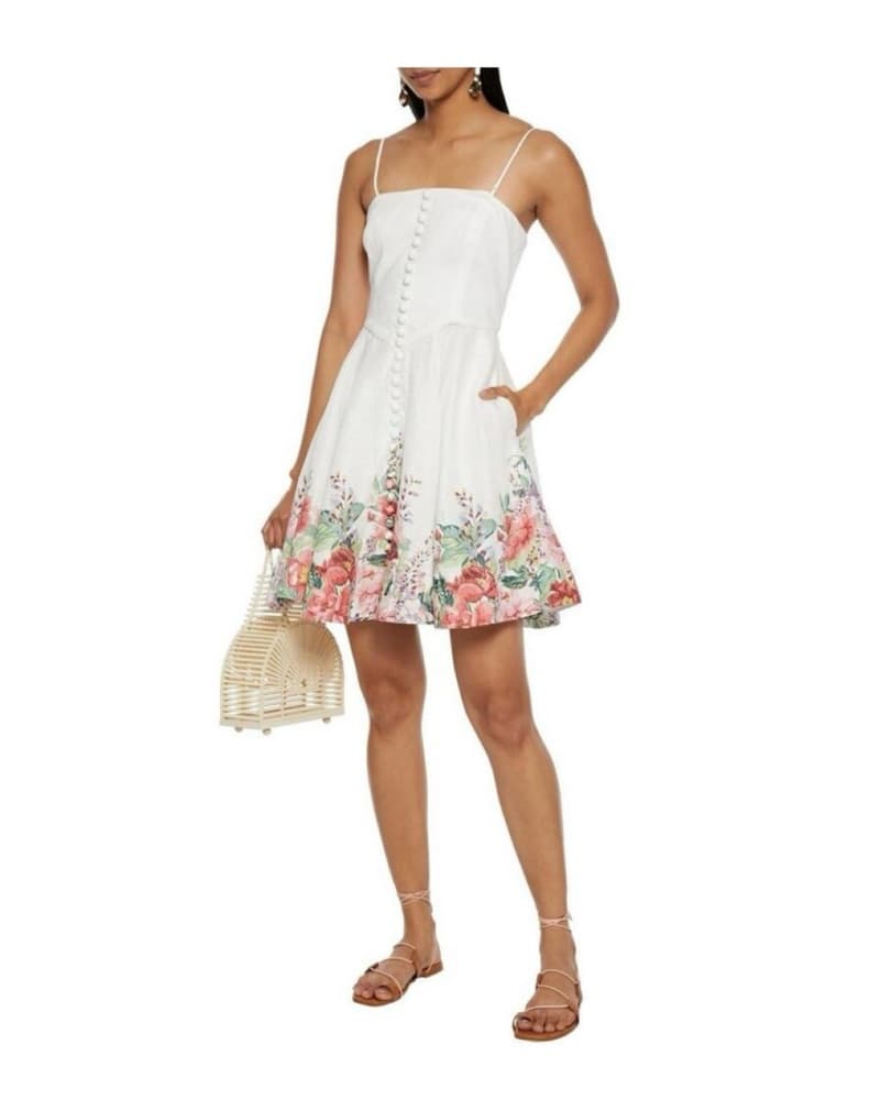 Zimmerman Linen Strapless Mini Dress  - Image 5