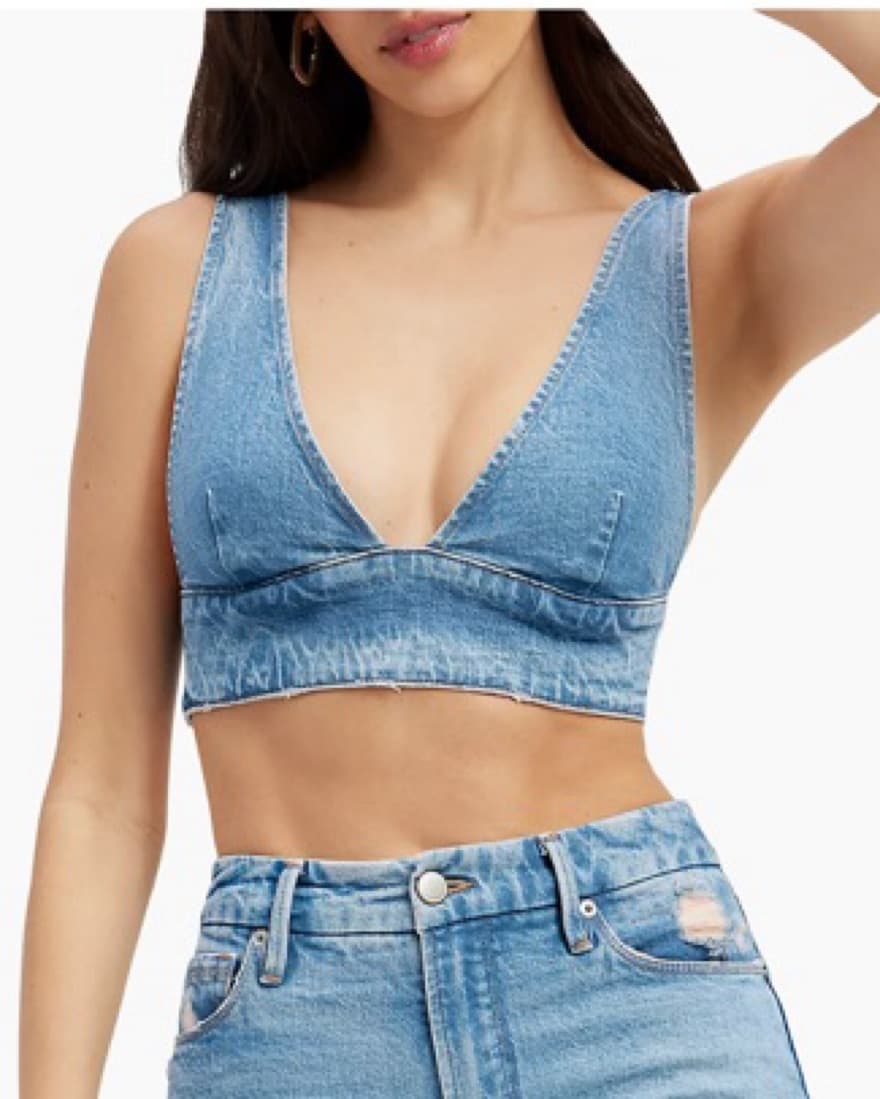 Good American denim bra top - Image 1