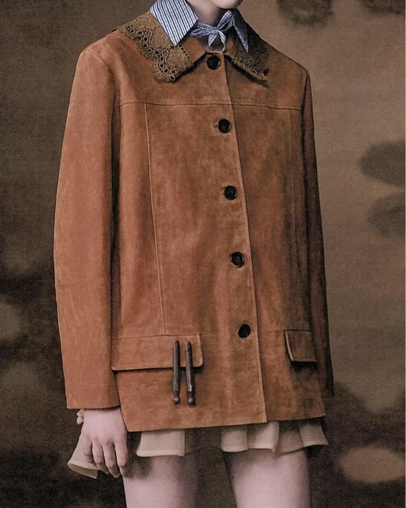 Burnt Orange Suede Coat - Image 1