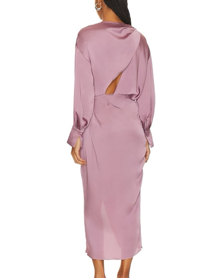 Sadyra Drop Shoulder Wrap In Mauve - Image 2