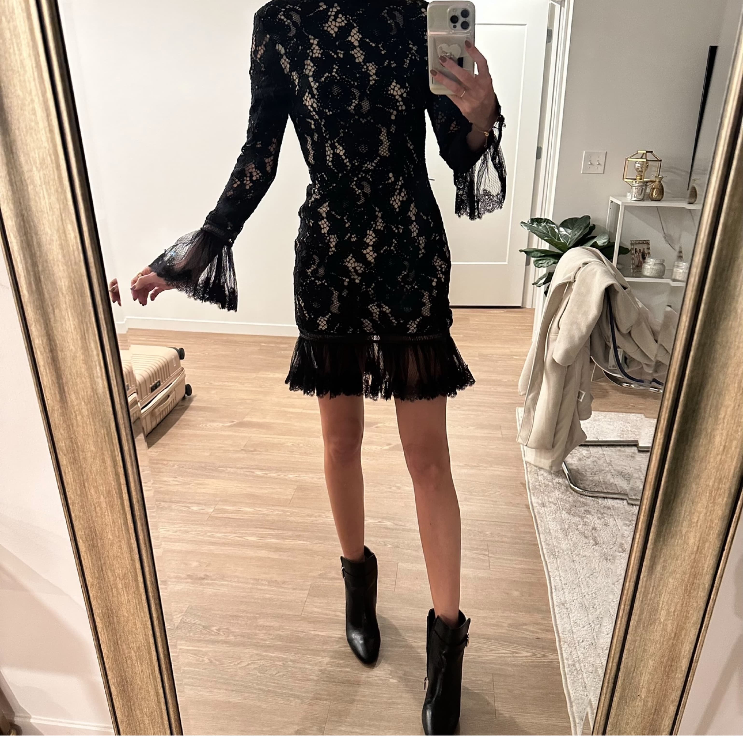 Alexis Black Lace Dress   - Image 1