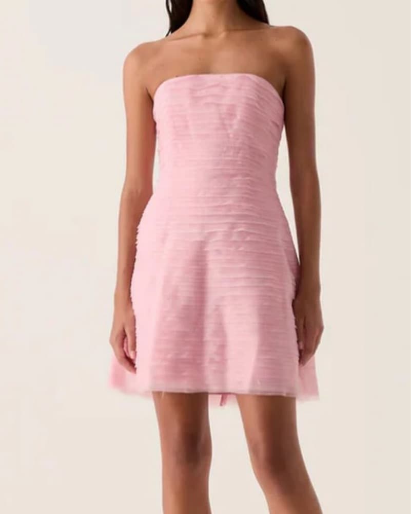 Aje Pink Soundscape Mini Dress  - Image 1