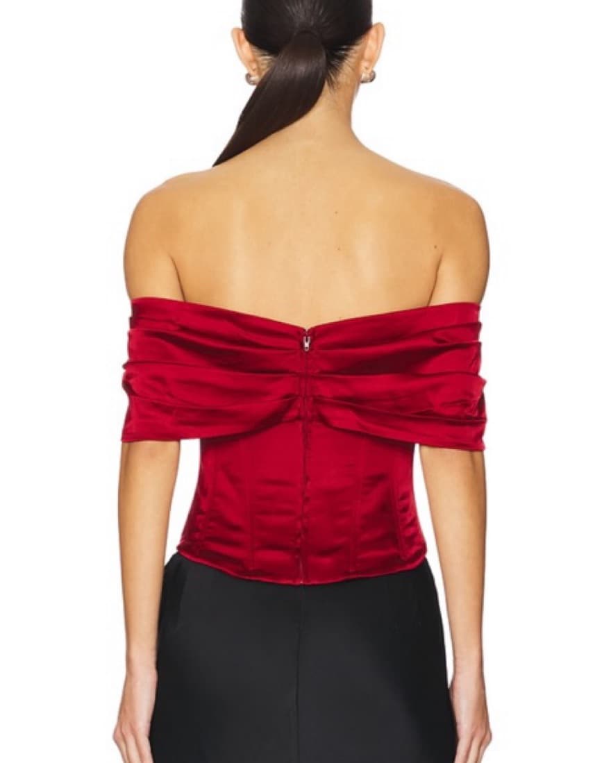 Ilaria Corset Top in Red - Image 5