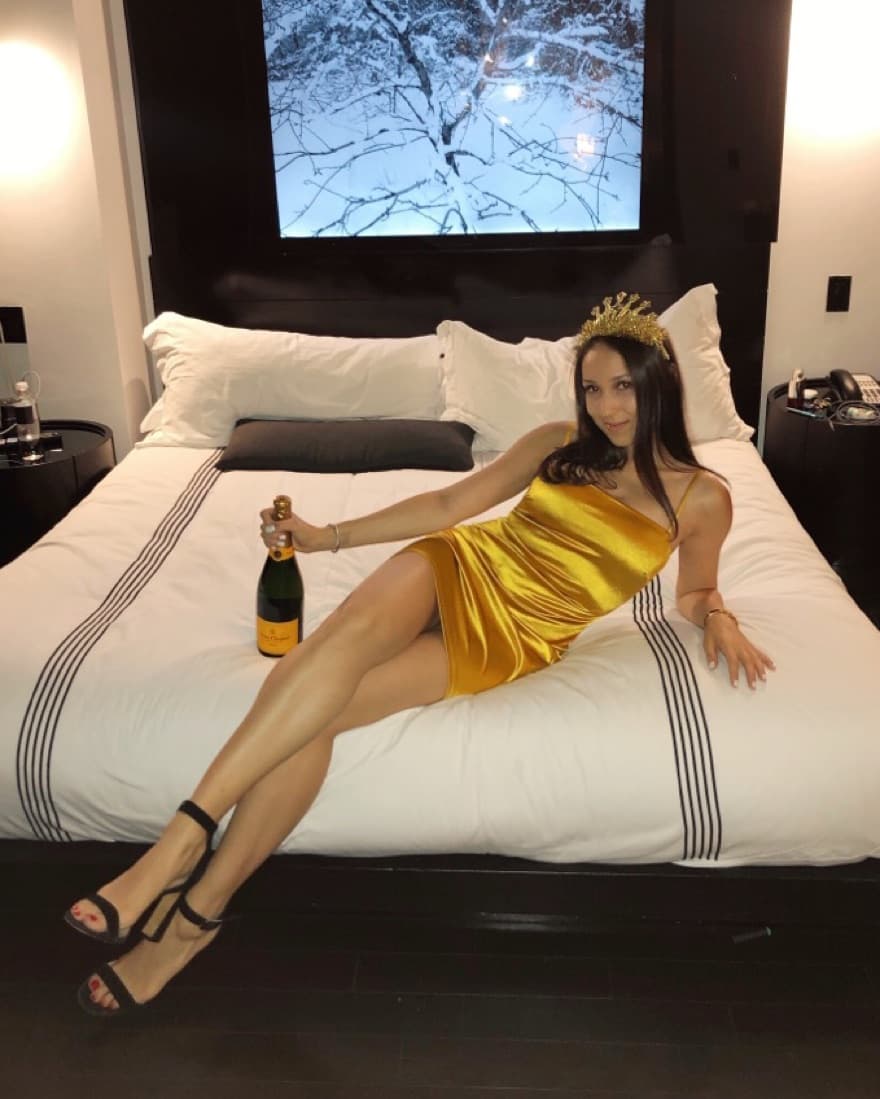Gold Mini Dress - Image 1