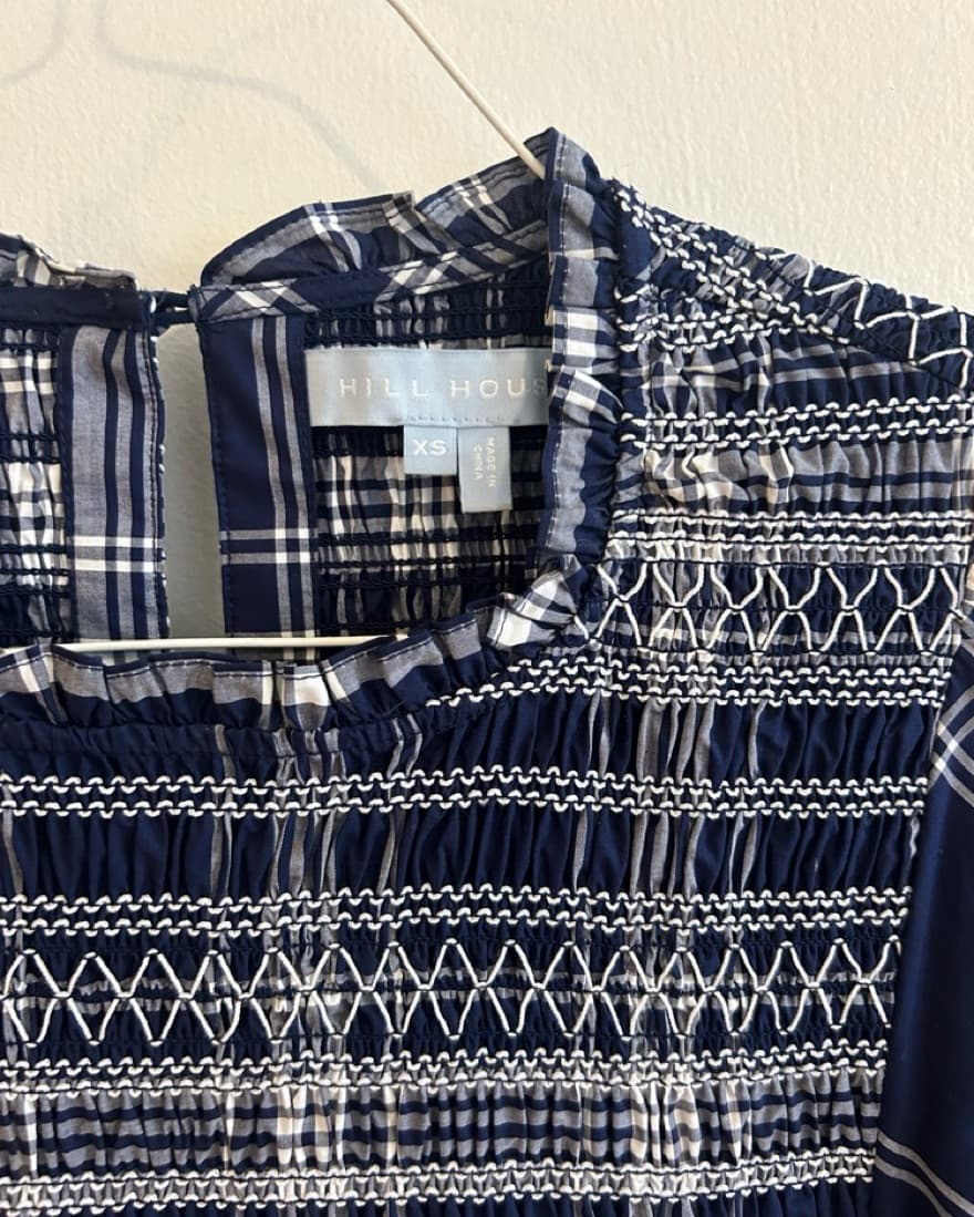 Hillhouse Navy Plaid Short Dress - Image 4