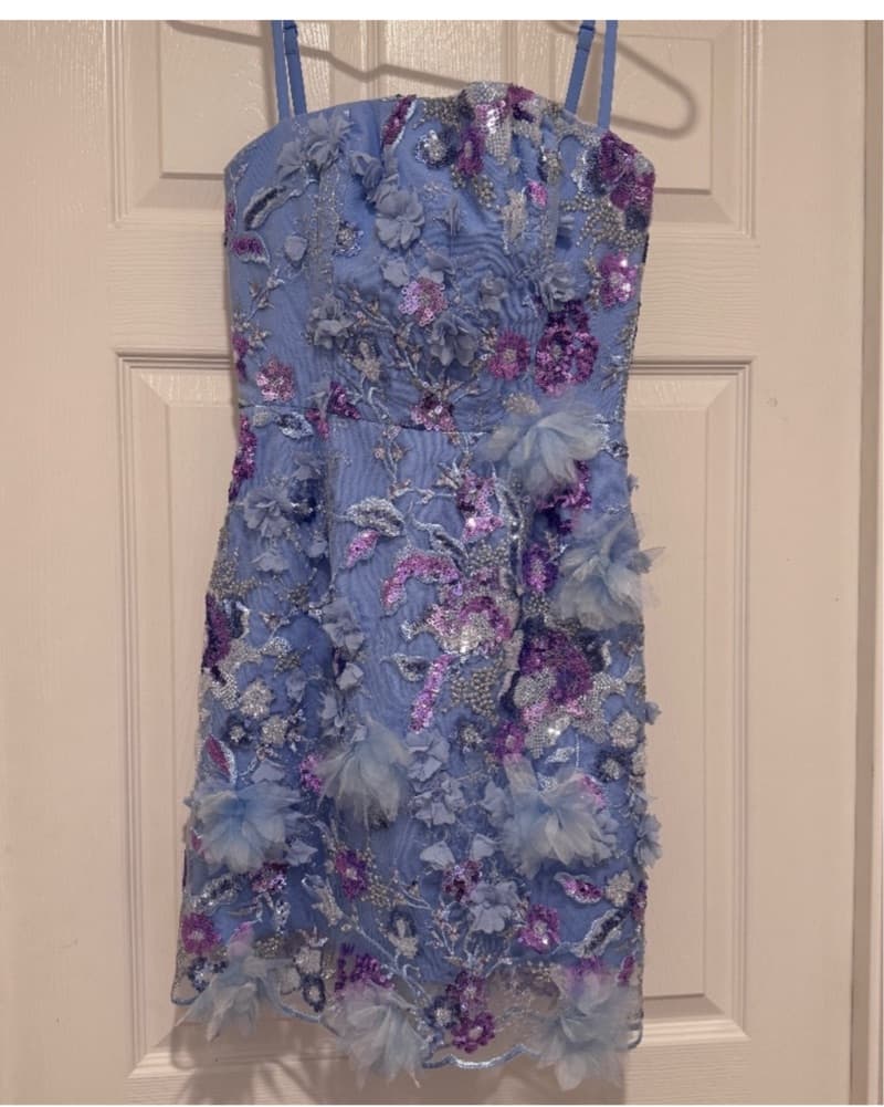Helsi Hilma Blue Floral Mini Dress - Image 3