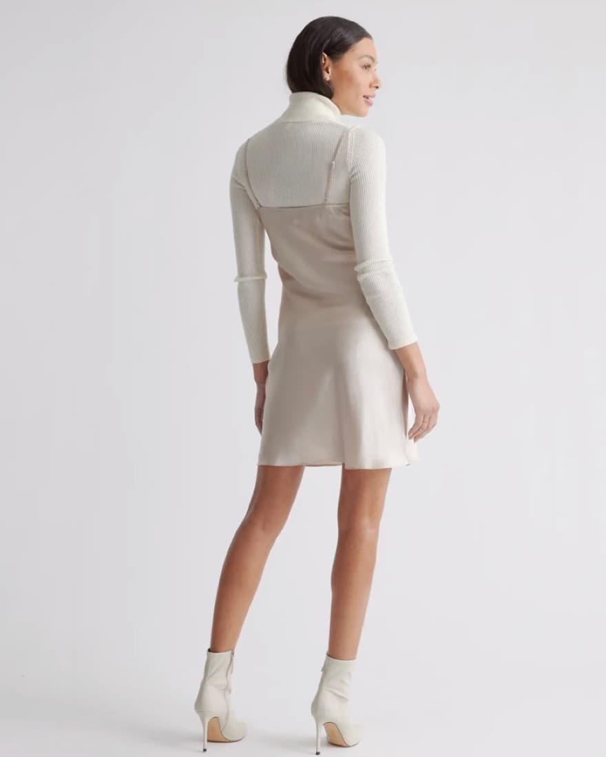 Champagne Silk Dress - Image 2