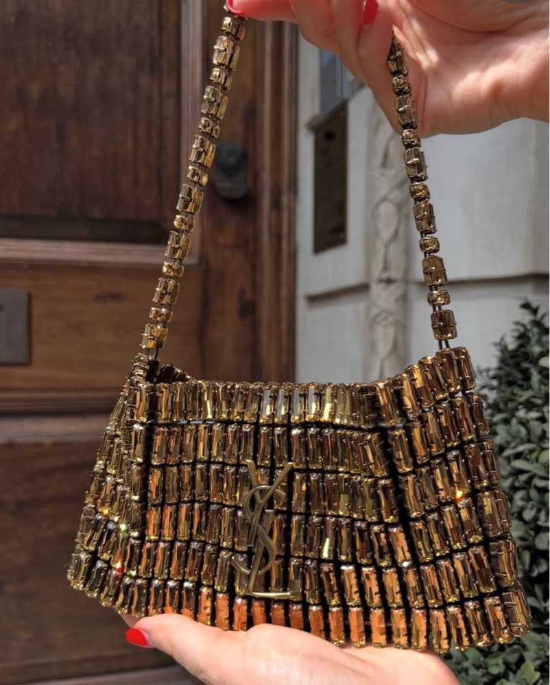 Saint Laurent Evening Bag In Crystals - Image 5
