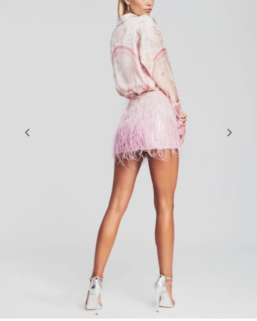 Retrofete Pink Blouse Sequin Skirt Set - Image 3