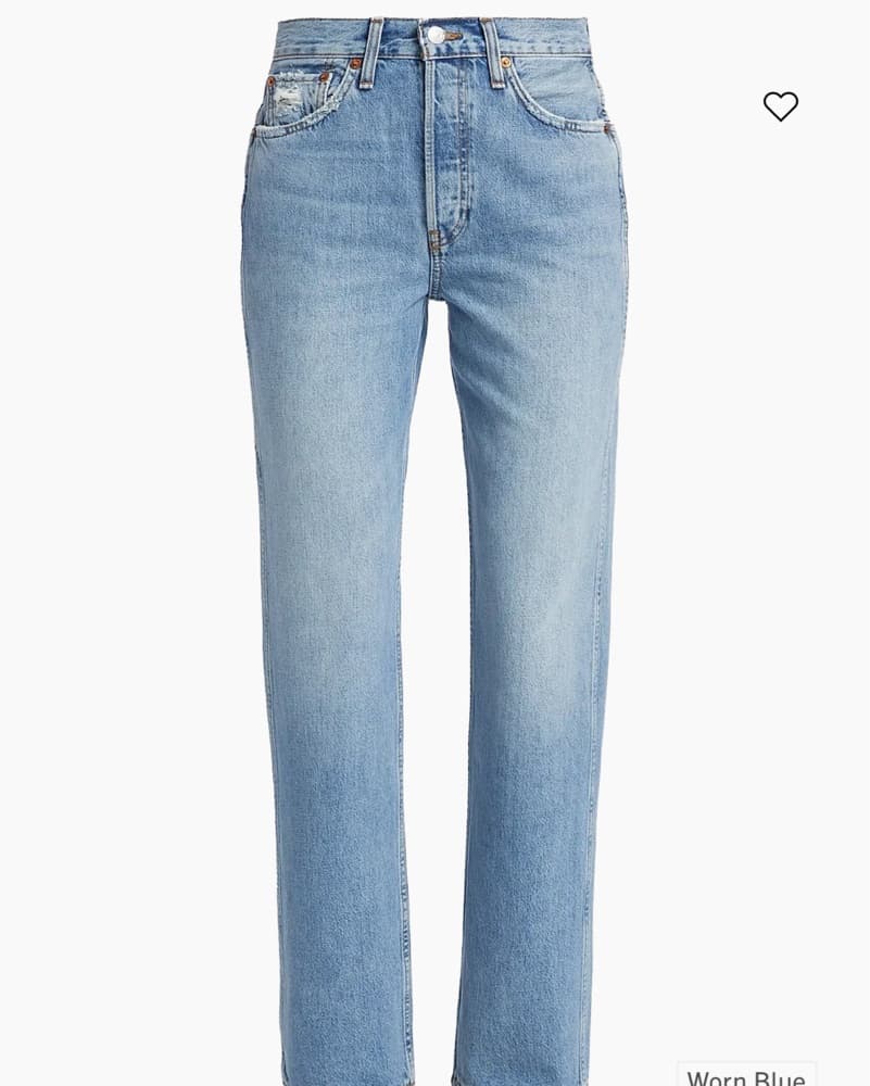 Re / done High Rise Rigid Straight Jeans - Image 5
