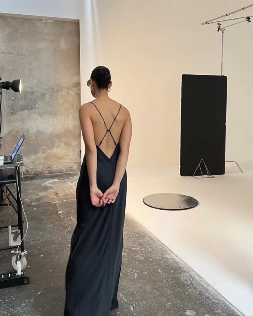 Local European Low Back Maxi Dress - Image 2