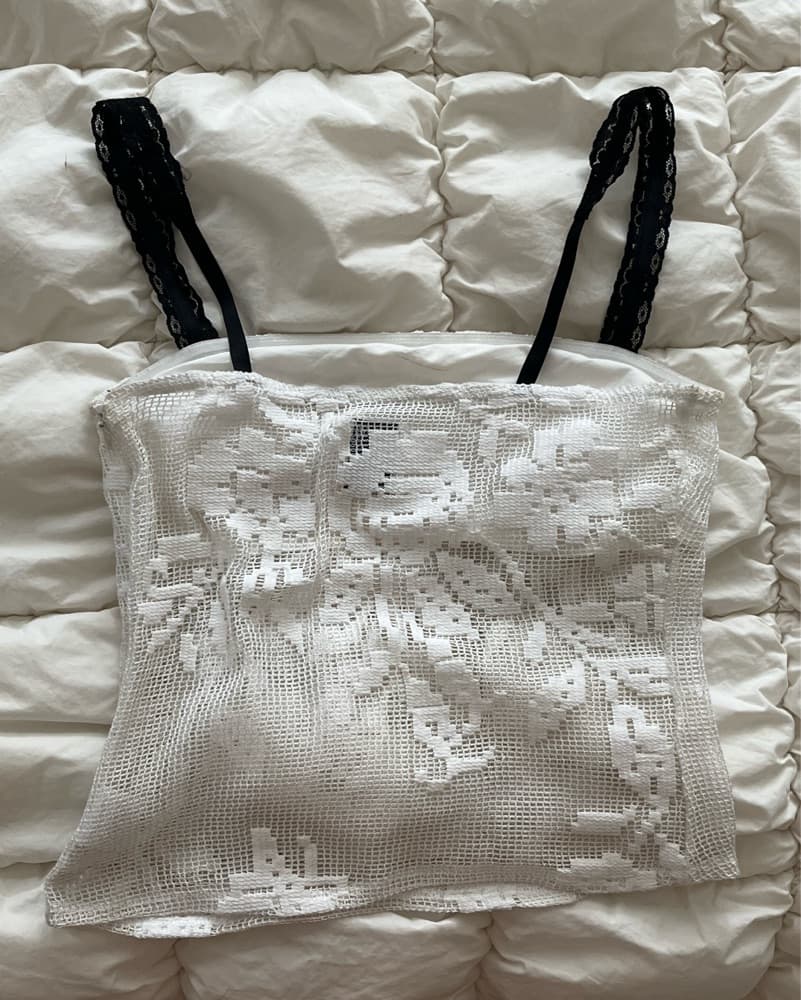 White Lace With Jean Top - Image 4