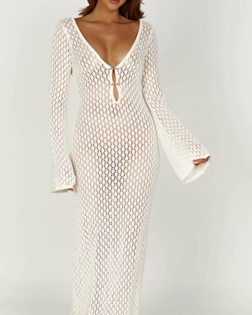 Meshki Kayleigh Crochet Dress - Image 1