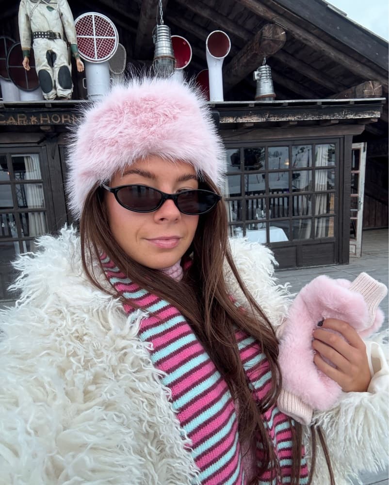 Pink Fur Headband  - Image 4