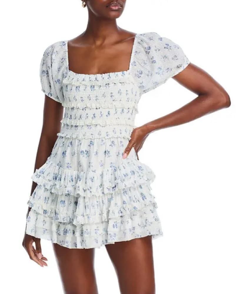 LoveShackFancy Fellow Dress Ashen Blue  - Image 1